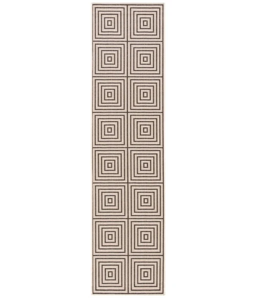 Safavieh Beach House BHS123 Creme / Brown 2'-2" X 10' Runner Area Rug
