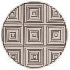 Safavieh Beach House BHS123 Creme / Brown 6'-7" X 6'-7" Round Area Rug