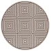 Safavieh Beach House BHS123 Creme / Brown 6'-7" X 6'-7" Round Area Rug