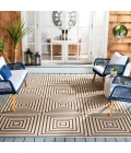 Safavieh Beach House BHS123 Creme / Brown 2'-2" X 4' Accent Area Rug
