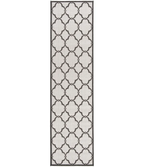 Safavieh Beach House BHS125 Light Grey / Charcoal 2'-2" X 10' Runner Area Rug