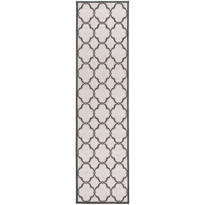 Safavieh Beach House BHS125 Light Grey / Charcoal 2'-2" X 10' Runner Area Rug