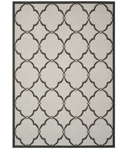 Safavieh Beach House BHS125 Light Grey / Charcoal 8' X 8' Round Area Rug