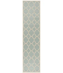 Safavieh Beach House BHS125 Aqua / Cream 2'-2" X 12' Runner Area Rug