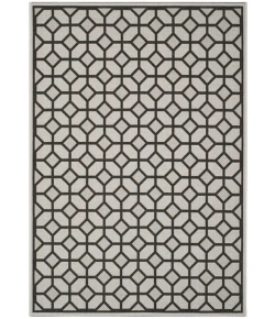 Safavieh Beach House BHS127 Light Grey / Charcoal 5'-3" X 7'-6" Rectangle Area Rug