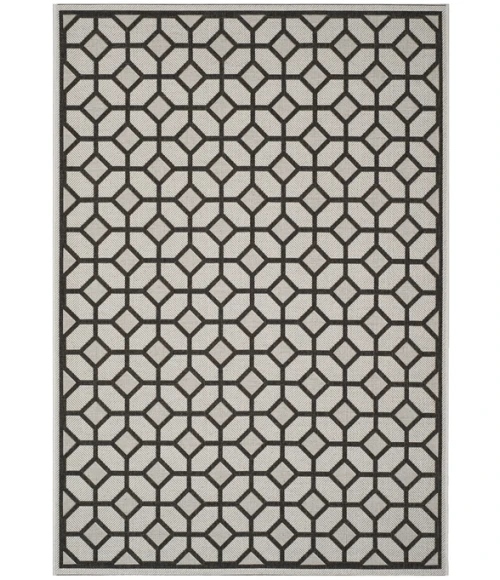 Safavieh Beach House BHS127 Light Grey / Charcoal 5'-3" X 7'-6" Rectangle Area Rug