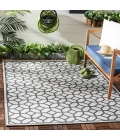 Safavieh Beach House BHS127 Light Grey / Charcoal 5'-3" X 7'-6" Rectangle Area Rug