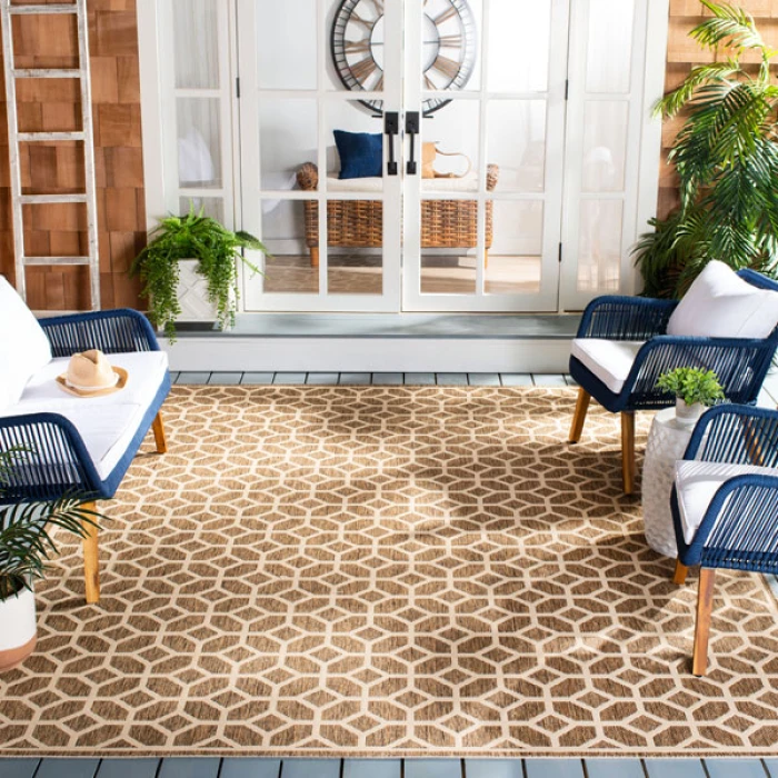 Safavieh Beach House BHS127 Beige / Cream 5'-3" X 7'-6" Rectangle Area Rug