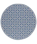 Safavieh Beach House BHS127 Blue / Creme 6'-7" X 6'-7" Round Area Rug