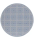 Safavieh Beach House BHS128 Blue / Creme 6'-7" X 6'-7" Round Area Rug