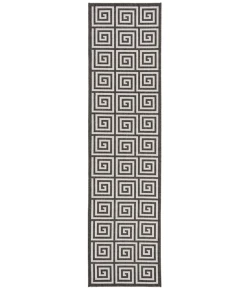 Safavieh Beach House BHS129 Light Grey / Charcoal 2'-2" X 8' Runner Area Rug