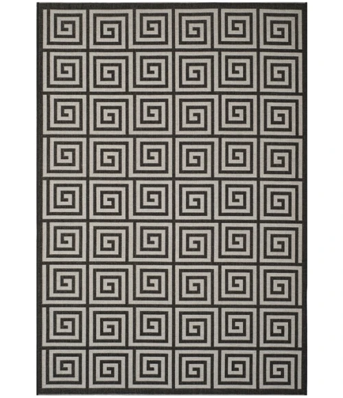 Safavieh Beach House BHS129 Light Grey / Charcoal 3' X 5' Rectangle Area Rug