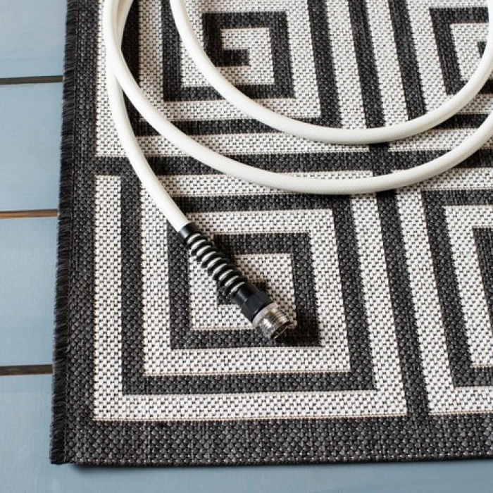 Safavieh Beach House BHS129 Light Grey / Charcoal 2'-2" X 10' Runner Area Rug