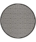 Safavieh Beach House BHS129 Light Grey / Charcoal 6'-7" X 6'-7" Round Area Rug