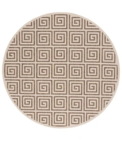 Safavieh Beach House BHS129 Beige / Cream 6'-7" X 6'-7" Round Area Rug