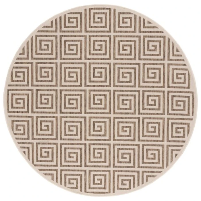 Safavieh Beach House BHS129 Beige / Cream 6'-7" X 6'-7" Round Area Rug