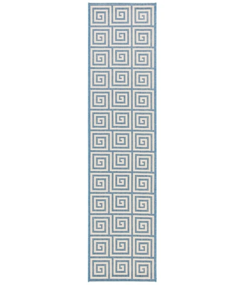 Safavieh Beach House BHS129 Cream / Blue 2'-2" X 6' Runner Area Rug