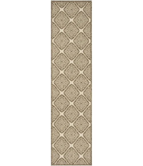 Safavieh Beach House BHS132 Cream / Beige 2'-2" X 8' Runner Area Rug