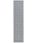 Safavieh Beach House BHS134 Light Grey / Charcoal 2'-2" X 10' Runner Area Rug