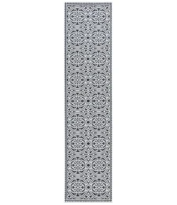 Safavieh Beach House BHS134 Light Grey / Charcoal 2'-2" X 10' Runner Area Rug