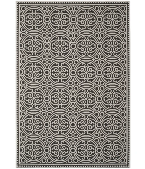 Safavieh Beach House BHS134 Light Grey / Charcoal 4' X 6' Rectangle Area Rug