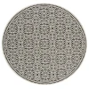 Safavieh Beach House BHS134 Light Grey / Charcoal 8' X 8' Round Area Rug