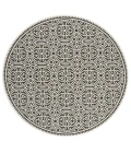 Safavieh Beach House BHS134 Light Grey / Charcoal 8' X 8' Round Area Rug