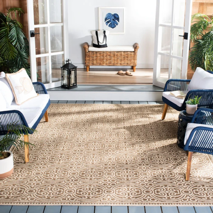 Safavieh Beach House BHS134 Cream / Beige 4' X 6' Rectangle Area Rug