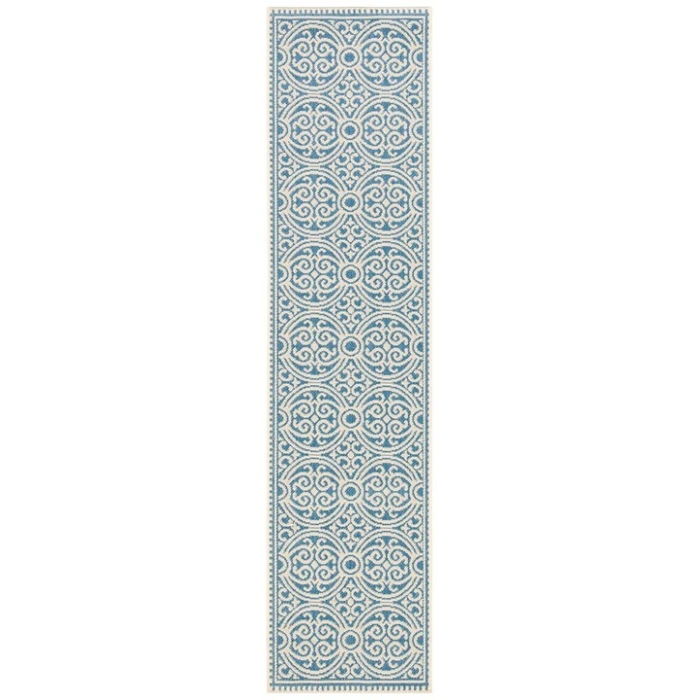 Safavieh Beach House BHS134 Cream / Blue 2'-2" X 8' Runner Area Rug