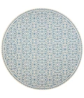 Safavieh Beach House BHS134 Cream / Blue 4' X 4' Round Area Rug