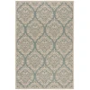 Safavieh Beach House BHS135 Aqua / Cream 8' X 10' Rectangle Area Rug