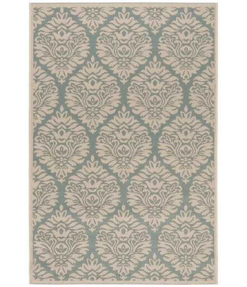 Safavieh Beach House BHS135 Aqua / Cream 9' X 12' Rectangle Area Rug