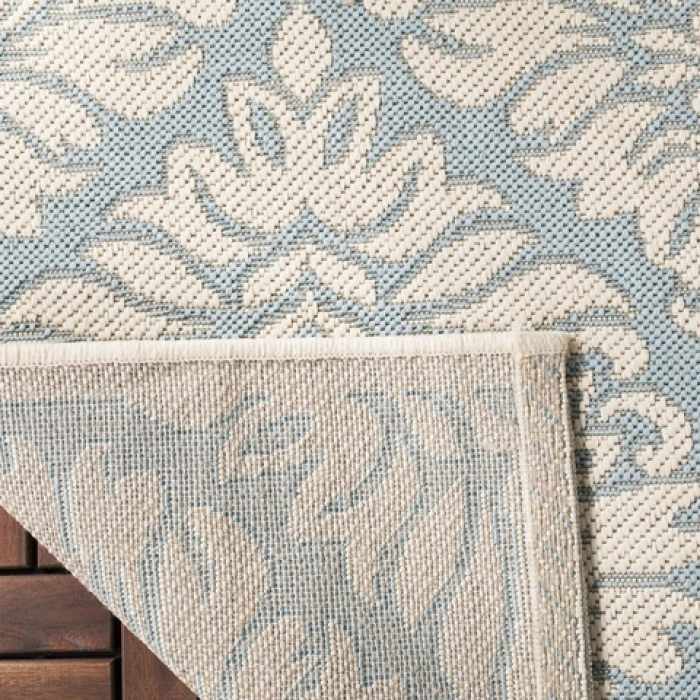 Safavieh Beach House BHS135 Aqua / Cream 9' X 12' Rectangle Area Rug