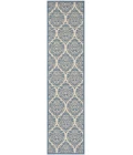 Safavieh Beach House BHS135 Cream / Blue 2'-2" X 6' Runner Area Rug