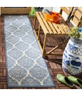 Safavieh Beach House BHS135 Cream / Blue 2'-2" X 6' Runner Area Rug