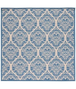 Safavieh Beach House BHS135 Cream / Blue 6'-7" X 6'-7" Square Area Rug