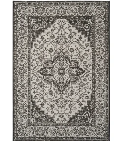 Safavieh Beach House BHS137 Light Grey / Charcoal 3' X 5' Rectangle Area Rug
