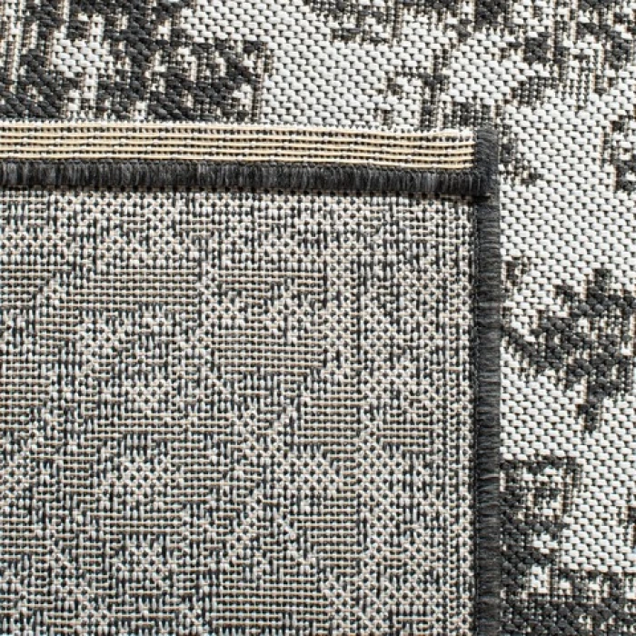 Safavieh Beach House BHS137 Light Grey / Charcoal 2'-2" X 12' Runner Area Rug