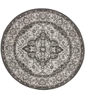 Safavieh Beach House BHS137 Light Grey / Charcoal 6'-7" X 6'-7" Round Area Rug