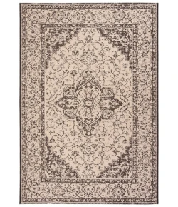 Safavieh Beach House BHS137 Creme / Brown 6'-7" X 6'-7" Square Area Rug