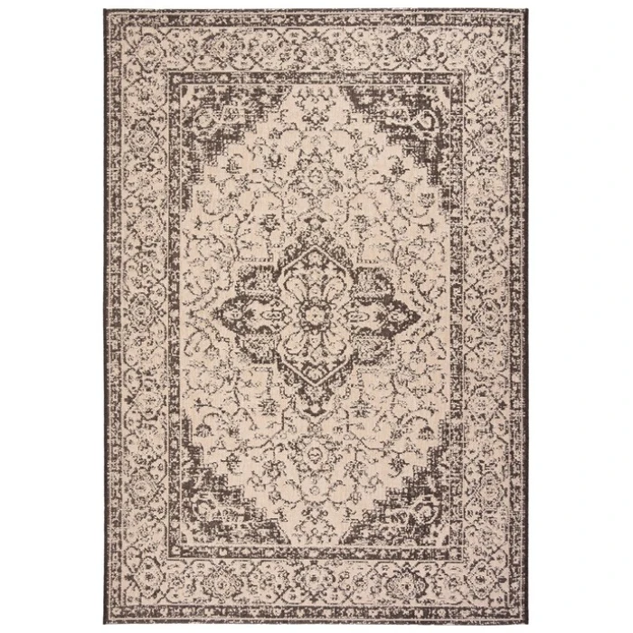 Safavieh Beach House BHS137 Creme / Brown 3' X 5' Rectangle Area Rug