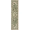Safavieh Beach House BHS137 Green / Creme 2'-2" X 14' Runner Area Rug