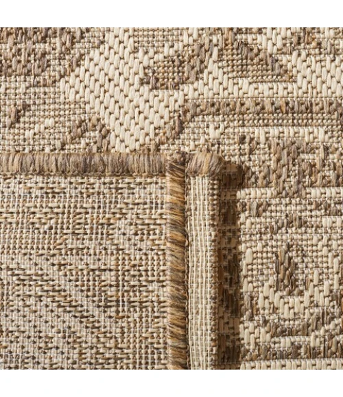 Safavieh Beach House BHS138 Cream / Beige 8' X 8' Round Area Rug