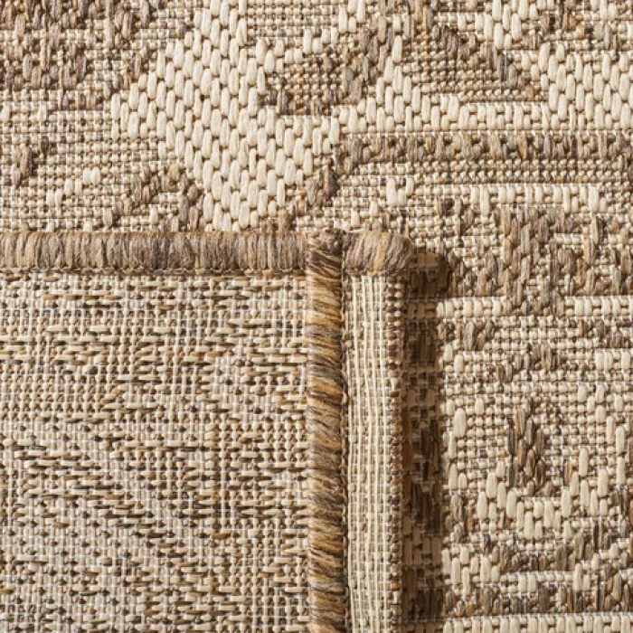 Safavieh Beach House BHS138 Cream / Beige 4' X 4' Round Area Rug