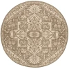 Safavieh Beach House BHS138 Cream / Beige 8' X 8' Round Area Rug