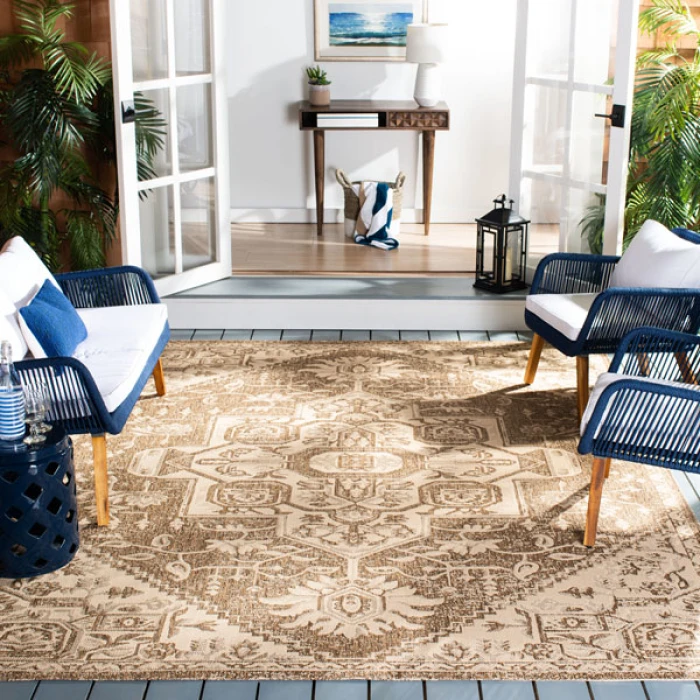 Safavieh Beach House BHS138 Cream / Beige 2'-2" X 4' Accent Area Rug