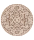 Safavieh Beach House BHS138 Beige / Cream 4' X 4' Round Area Rug