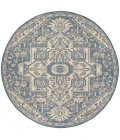 Safavieh Beach House BHS138 Cream / Blue 6'-7" X 6'-7" Round Area Rug