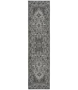 Safavieh Beach House BHS139 Light Grey / Charcoal 2'-2" X 10' Runner Area Rug