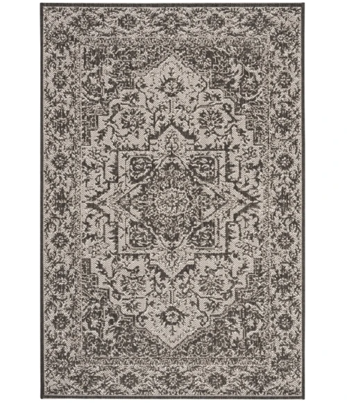 Safavieh Beach House BHS139 Light Grey / Charcoal 6'-7" X 6'-7" Square Area Rug